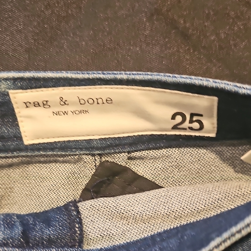rag & bone Blue Denim Zip-Front Mini Skirt - Picture 4 of 8